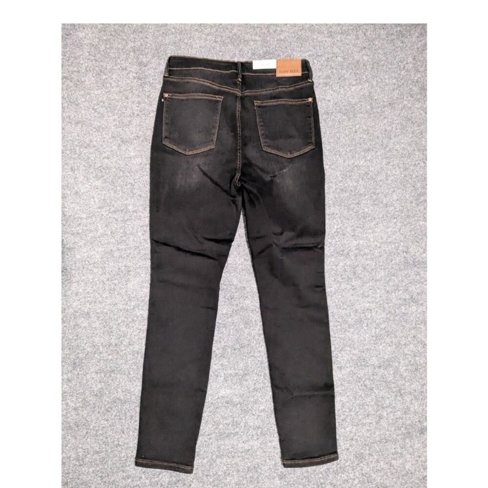 NWT Judy Blue Jeans Womens 13/31 Skinny Fit High Rise Distressed Denim - Picture 2 of 6